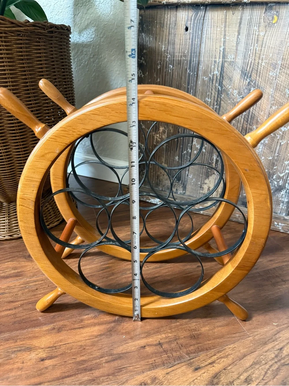 Vintage 1970s Milbern Nautical Style Wine Rack
